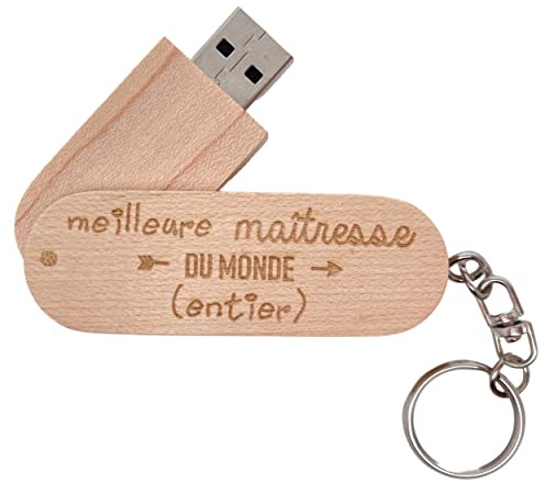 Ernestine - Clef USB 64GB - maîtresse Original - Cadeau de Fin année Scolaire et Occasion - Cadeau école Maternelle Primaire - idée Enfants Professeur - Cadeau instituteur institutrice utile école