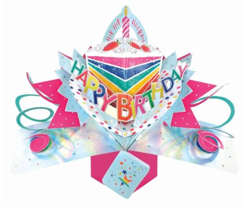 Second Nature Pop Ups Grußkarte PopUp Happy Birthday Rainbow Cake