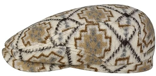 Stetson Navajo Driver Jersey Flatcap Vierteiliger Schnitt Meliert mit Baumwollfutter Made in EU Herren Herbst/Winter