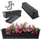 KADAX Fioriera da 60 cm, con sottovaso e 2 manici, colore antracite, in plastica, resistente alle intemperie, fioriera per fiori e erbe aromatiche