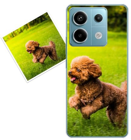 KARTXITAI personalisierte Handyhülle Kompatibel mit Xiaomi Redmi Note 13 Pro 5G,hülle selber gestalten-case personalisiert mit Foto,Bildern,oder Text selbst gestalten + 1 x Handykette Universal