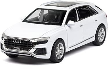 Motorfahrzeuge Replika Auto 1:32 Legierung Modellauto Für Audi Q8 Luxus SUV Diecast Metall Fahrzeug Zurückziehen Sammlung Geschenk Weihnachtsspielzeug Originalgetreue Nachbildung ( Color : White )