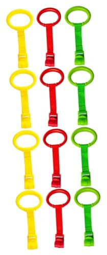 Garneck 12 Stk Baby-Zuglasche baby lernspielzeug Baby zeug tragbares Babybett Krippe für Babys Laufring für Babys Kinder ziehen Ring Ring ziehen Hilfswerkzeug Bett wagen