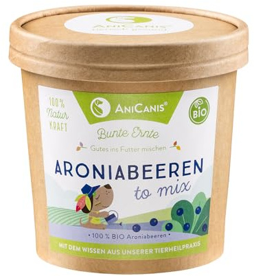 AniCanis Bio Aroniabeeren für Hunde - Antioxidantien & Immunsystem - 150g | reich an OPC & Flavonoiden, Fellwechsel, Abwehrkräfte, Barf-Topping, ohne Zusatzstoffe