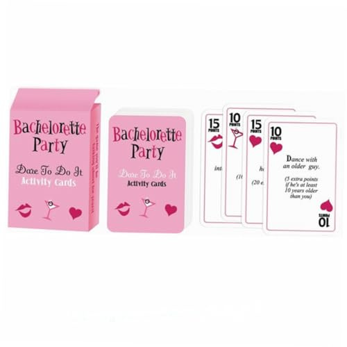 KONTONTY Carte da Gioco per Addio al Nubilato, Punteggi Diversi | Carta, Attività Divertenti per Festa e Momenti in Famiglia, Set per Gioco da Tavolo Carte da Poker