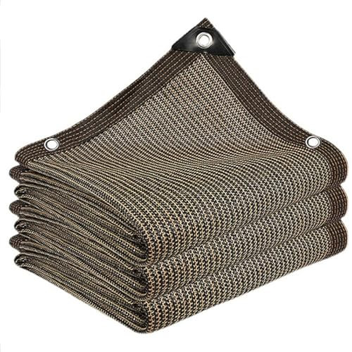 Filet D'ombrage Bache pour Pergola 3×4m Filet Anti Chaleur Extérieur Café avec œillets Taux d'ombrage de 85%, pour Serre Jardin Couverture Potager Terrasse