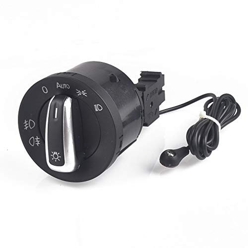 ALPGEN Chrome Auto Lichtschalter Änderung hinzufügen Auto-Funktion/Fit for VW/Fit for Passat B6 B7 CC/Fit for Tiguan/Fit for Caddy Auto-Ersatzknopf