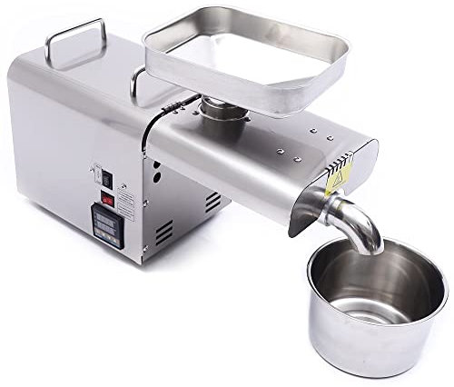 MINRS 750W Automatische Ölpresse Edelstahl-Ölpresse ÖLmüHle Expeller Öl Extraktion Expeller Ölmühle Automatische ölmühle für gewerbliche und private Ölpressen