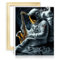 TANGFEIY Kit peinture à l'huile sur toile pour saxophone astronaute Kit peinture à l'huile sur toile pour enfants avec pinceaux et pigment acrylique Décoration murale Cadeaux Sans cadre (40x50cm)