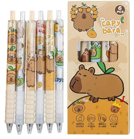 Proypiax 6 St Niedliche Gelstifte Gelstifte Set Im Transparenten Täschchen Radierbarer Kugelschreiber Zum Wegradieren Radierstifte Tiere Löschbare Gelstifte Set Gel Stift