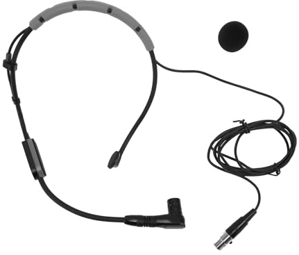 Fockety Kopfbügelmikrofon, Headset-Mikrofon mit Standard-XLR-Anschluss 3-polig, Kopfbügel-Kondensatormikrofon für PGA31 SM31 SM35 Fitness-Kopfhörer, Gesang, Kirchen, Bühnenauftritt (Gray)