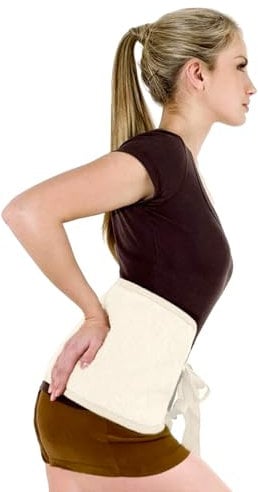 Babička Ovečková OmaSchafe.de Doppelseitiger Nierengurt zum Einbinden in Merinoschafwolle Natürliche - Nierenwärmer Nierenschutz Rückenwärmer Wärmegürtel/Lindert Rückenschmerzen