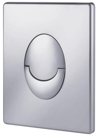 Abdeckplatte Betätigungsplatte Drückerplatte WC Spülkasten Ersatzteile Kompatibel Mit GROHE Skate Air, 2-Mengen Betätigung (Mattes Silber)
