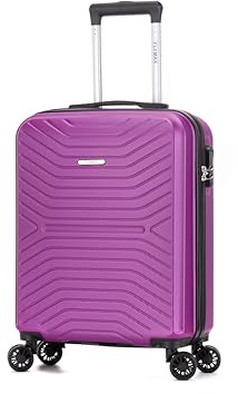 FLYMAX Valises à 4 roulettes Grandes, Moyennes & de Cabine Super Légères avec Coque Rigide et Rotation en ABS pour Voyage, violet, 55x40x20 Ryanair, Valise