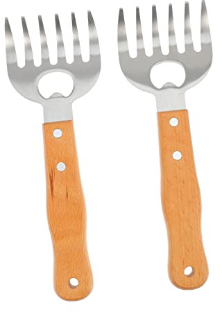 Toyvian 2piezas Garras para Carne Garras para Desmenuzar Carne de Acero Inoxidable para Horquillas para Manipular Barbacoa para Forma de Oso
