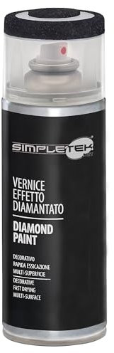 SIMPLETEK - Bombe aérosol V400DIAM.3 Peinture noire effet diamant 400 ml peinture finitions spéciales paillettes nacrées (1 pièce)