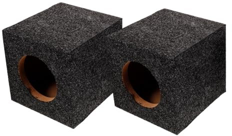 FUNNETOYU 1 Paar Subwoofer Boxen für Auto DIY Lautsprecher Gehäuse Box Verbesserte Klangqualität und Tiefen Bass Installieren und Leicht zu Transportieren