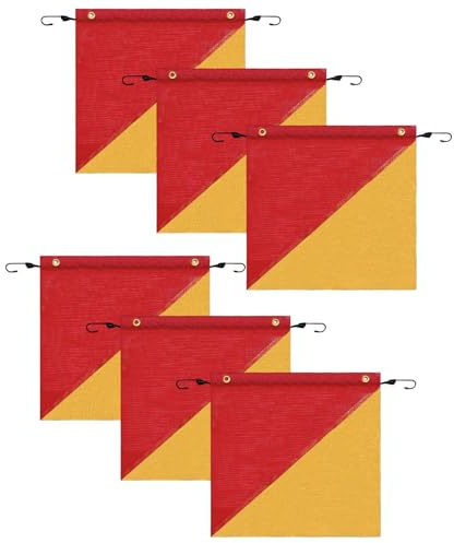 Sicherheitsfahne 45,7 x 45,7 cm Banner, gut sichtbar, wetterfest