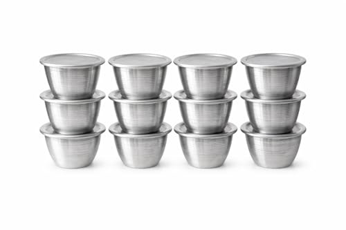 12-Piece Moi Moi Plates (Beans Pudding) with Lids, 300ml Traditional Nigerian Food Containers, Reusable Serving Cups