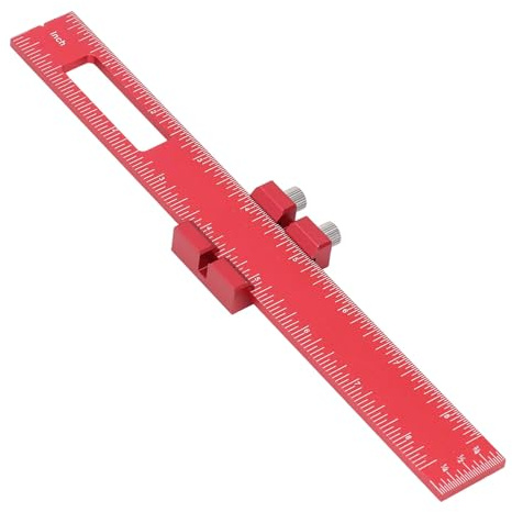 BONKZEBU Multifunktionales Anreißlineal für die Holzbearbeitung mit Stabiler Kontrolle, Ideal für Holzarbeiter und Heimwerker, Aluminiumlegierung