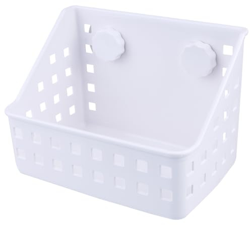 TOYANDONA Mangeoire pour Lapins et Cochons d'Inde Ventouse, Support à Herbe en Plastique, Étagère à Mangeoires Petit Modèle, Distributeur Alimentaire pour Petits Animaux, Rack Foin pour