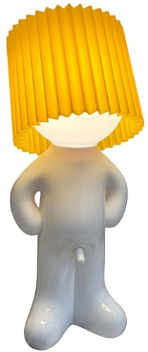 AAFGVC Lunikon Larry the Lamp—LED Nachtlicht Shy Man Figur Kreative Tischlampe Dekorative Nachttischlampe für Büro und Schlafzimmer (Gelb)