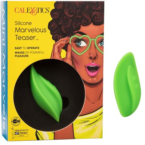 Mini Marvels CalExotics - Mni Marvels Teaser - Silikon Aufliege Vibrator - Grün, 1 Stück