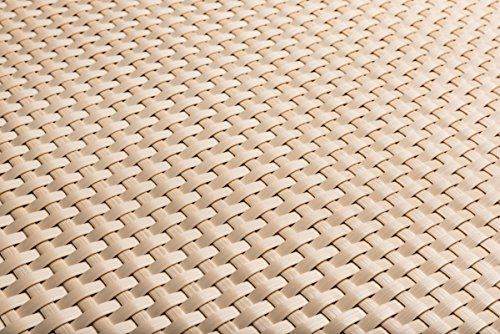 Sellon24 (17,99€/m2) Balkonverkleidung Sichtschutz Meterware Balkonsichtschutz Polyrattan Balkonbespannung RD18-hell beige110