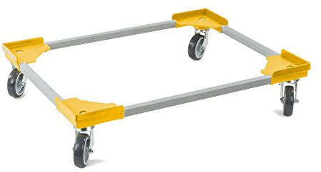 aidB Transportroller Variabel - 800x600 - Gummiräder 4 Lenkrollen Gelb