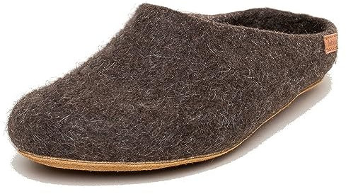 Magicfelt Filzhausschuh Yak - Damen & Herren Pantoffeln aus exklusiver 100% Yak-Wolle Yak Dunkelbraun, 42
