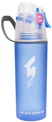 Lightening Bouteille d'eau de Sport à Boire Vaporisateur, sans BPA écoulement Rapide de l'eau s'ouvre en Un Seul clic, avec gobelet Anti-fuites pour Le Cyclisme Fitness Camping randonnée en Plein air