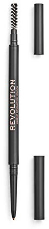Makeup Revolution Precise Brow Pencil, Double-Ended, Ultra-Fine Pencil Tool, Includes Spoolie, Brown
