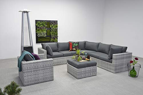 Garden Impressions XL Poly Rattan Eck-Lounge Menorca, inklusive zusätzlichem Sessel und wasserabweisender Kissen