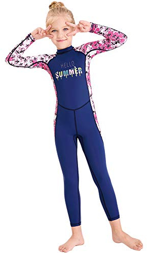 Full Body Kids Swimsuit One Piece Rash Guard Long Sleeve Wetsuit Skin for Girls Boys