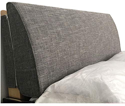 CHENGH Rückenlehne Kissen Bett Kopfteil Kissen Doppelbett Rückenpolster Sofa Rückenkissen Kopfteil Polster Stoff Kunst Bett Sofa Bequem Waschbar,Grey-180 * 50 * 10cm