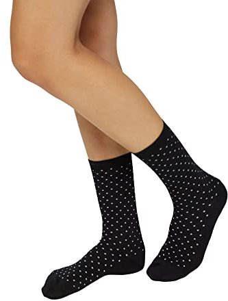 ESPRIT Damen Socken Fine Dot Multipack W So Baumwolle gemustert 2 Paar, Schwarz Black 3000, 39-42