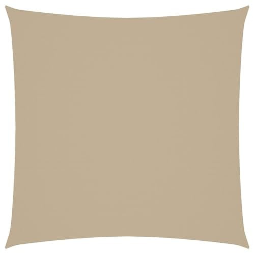 vidaXL Parasole a Vela Ombra Tenda da Sole Elegante Moderna Anti UV Giardino Frangisole Terrazza Balcone in Tela Oxford Quadrato 7x7 m Beige