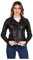 Pelletterie Borghese | Chiodo in Pelle Nero Donna | Biker | Giacca in Pelle | Giubbotto Moto | Cintura | Vera Pelle | Made in Italy | A196C 09 (Nero, 40)