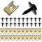 Tuercas De Clips 40 Piezas Tuercas y Tornillos Para Carrocería Surtido De Tornillos y Grapas Clip De Sujeción Tipo U Tornillos De Abrazadera En U Para Paneles De Carrocería De Metal Automotriz
