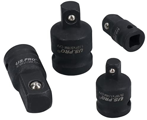 4pc Impact Socket Adaptor Adapter Step Up Step Down Reducer Converter