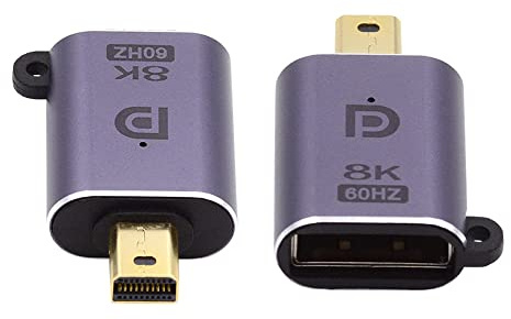 NFHK Mini DisplayPort 1,4 hane till DP hona 8K 60hz adapter Ultra-HD UHD 4K 144hz 7680 x 4320 för video PC bärbar dator skärm