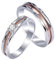 Molioaki Verlobungsring Paar Silber Paar Ringe mit Gravur Personalisierte Ringe mit Zirkon Hochglanzpoliert Breite 4.5MM 3.5MM Partnerringe für Sie und Ihn Set...