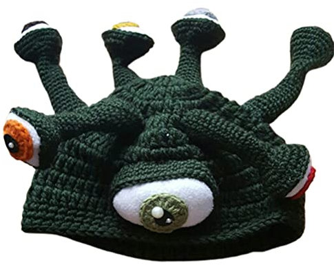 Cthulhu Mythos Hut Gestrickte Wolle Lustige Beanie Mütze Cosplay Kopfbedeckung für Weihnachten Geburtstag Valentinstag (A1982)