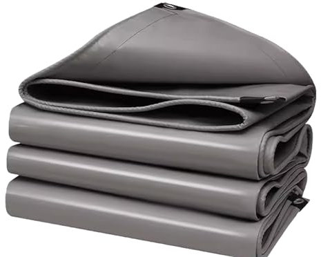 HUHJYUGE Bâche de Protection Imperméable 4x5m, Bâche de Protection Piscine, Bâche Imperméable PVC avec Oeillet 1000g/m² Ultra Lourde et Résistante, pour Meubles, Jardin