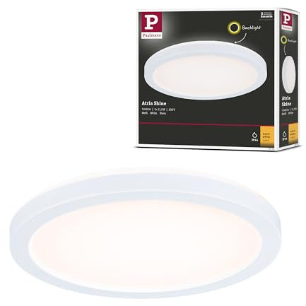 71152 Paulmann LED Panel Atria Shine Backlight IP44 rund 190mm 11,2W 850lm 3000K Weiß Lichtpanel