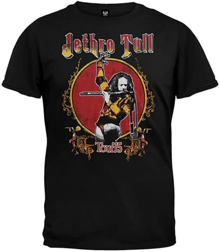 Old Glory Jethro Tull Mens Tour 75 Soft T Shirt Size XL