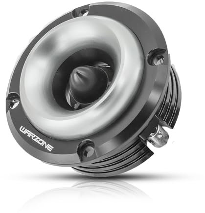 Warzone WZ20TW 2.88 Inch Super Tweeter Speaker, 4 Ohm, 500 W Max Power, 105 dB Sensitivity, Titanium Diaphragm, CCAW Voice Coil for Pro Car Audio