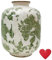 SYDDOL Kleine Grüne Keramikvase, Vase mit Rissglasur für Blumen, 14 cm