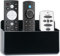 VACONICO Remote Control Holder, Wall Mounted Remote Holder, 3 Slot Self Adhesive TV Controller Holder, Pen Holder Storage Accessories for Home Office School (Black)