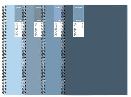 Gvblkq Creative Writing Coil Notebook, School Notepad With Coil Binding, Coil-bound Notebook For Review, Notebook Cover Blank Sketch, Notebook For Writing 14.2x20.6cm/5.59x8.11 Inc